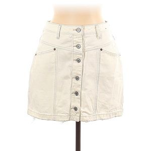Abercrombie White Denim Skirt